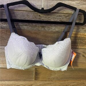 Target Lace Underwire Bra - Light Gray